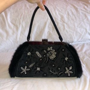 Vintage Cache Mini Black Shoulder Bag
